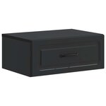 vidaXL Cabinet de chevet mural 2 pièces Noir 49 x 34 5 x 20 cm