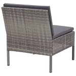 Salon de jardin meuble d'extérieur ensemble de mobilier 3 pièces avec coussins résine tressée gris 02_0015994