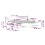 vidaXL Cadre de lit sans matelas 180x200 cm bois massif de pin