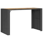 vidaXL Ensemble de bar de jardin 7 Pièces sans coussins noir poly rotin