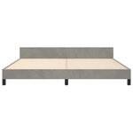 vidaXL Cadre de lit sans matelas gris clair 200x200 cm velours