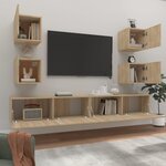 vidaXL Ensemble de meubles TV 6 Pièces Chêne sonoma Bois d'ingénierie