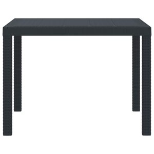 vidaXL Table de Jardin Anthracite 100 x 100 x 73 cm polyrotin