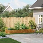 vidaXL Jardinière rouillé 280x80x40 cm acier inoxydable