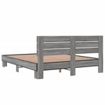 vidaXL Cadre de lit sans matelas sonoma gris 150x200 cm