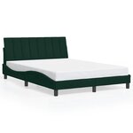 vidaXL Cadre de lit sans matelas Hanko vert foncé 120x200 cm velours