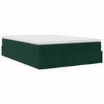 vidaXL Cadre de lit ottoman avec matelas vert foncé 140x190 cm velours