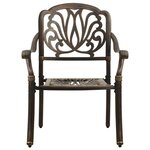 vidaXL Ensemble de bistrot 3 Pièces bronze aluminium coulé