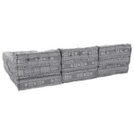 vidaXL Coussin 4 Pièces Gris clair 70 x 70 x 54 cm Polyester