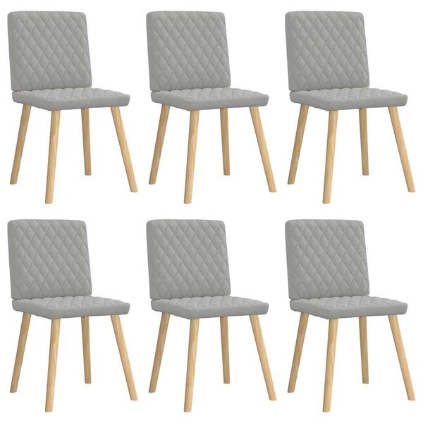 vidaXL Chaises à manger lot de 6 gris nuage tissu