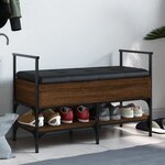 vidaXL Banc à chaussures chêne marron 85 5x42x57 5cm bois d'ingénierie