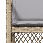 vidaXL Chaises de jardin avec coussins lot de 4 mélange beige