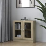 vidaXL Armoire à vitrine Chêne sonoma 82 5x30 5x80cm Bois d'ingénierie