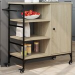 vidaXL Chariot de cuisine chêne sonoma bois d'ingénierie