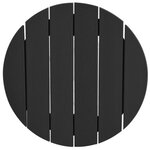 vidaXL Table de bar noire 55x55x107 cm HDPE