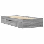 vidaXL Cadre de lit sans matelas sonoma gris 100x200 cm