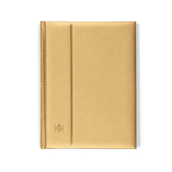 Classeur Comfort métallique 64 pages noires pour timbres. Couleur - doré