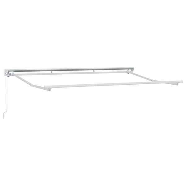 vidaXL Cadre de auvent Blanc 3.5 x 2 m Acier thermolaqué  aluminium