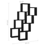 vidaXL Étagère murale cube Noir 90x15x119 cm Bois d’ingénierie