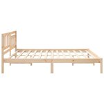 vidaXL Cadre de lit avec tête de lit Marron 180 x 200 cm Pin massif
