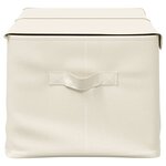 vidaXL Boîte de rangement Tissu 50x30x25 cm Crème