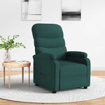 vidaXL Fauteuil inclinable Vert foncé Tissu