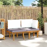vidaXL Salon de jardin 2 Pièces avec coussins Bois d'acacia solide