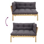 vidaXL Unité du canapé en palette de jardin 2 Pièce