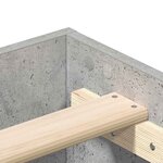 vidaXL Cadre de lit sans matelas gris béton 160x200 cm bois ingénierie