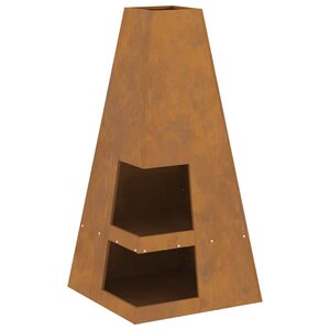 vidaXL Braise Marron 50 x 50 x 100 cm Acier