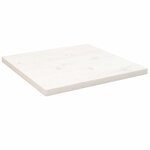 vidaXL Dessus de table blanc 40x40x2 5 cm bois de pin massif