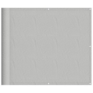 vidaXL Écran de balcon gris clair 90x300 cm 100  polyester oxford
