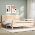 vidaXL Cadre de lit sans matelas bois massif