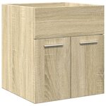 vidaXL Ensemble de meubles de salle de bain 3 Pièces chêne sonoma