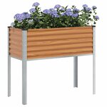 vidaXL Cache-pot de jardin Marron Clair 100 5 x 40 5 x 90 cm