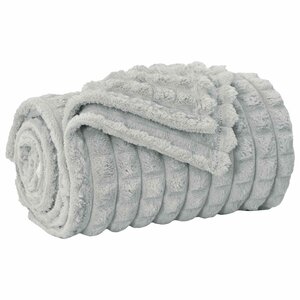 vidaXL Jeté Gris 150 x 130 cm Toison