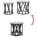 Tables d'appoint empilables vidaXL 2 Pièces Gris Sonoma en bois reconstitué