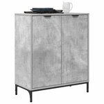 vidaXL Buffet Gris béton 69 5 x 33 x 82 cm Bois d'ingénierie