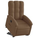 vidaXL Fauteuil inclinable Marron Tissu