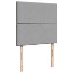 vidaXL Sommier à lattes de lit avec matelas gris clair 80x200 cm tissu