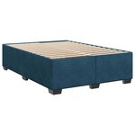 vidaXL Sommier à lattes de lit et matelas bleu 140x200 cm velours