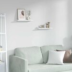 vidaXL Étagère Murale avec étagère 2 Pièces Marbre blanc 40 x 9 x 3 cm