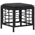 vidaXL Ensemble de salle à manger pour jardin 3 Pièces Noir et gris
