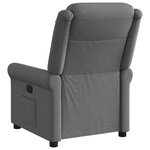 vidaXL Fauteuil inclinable électrique Gris foncé Tissu