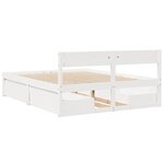 vidaXL Cadre de lit sans matelas blanc 140x200 cm bois de pin massif
