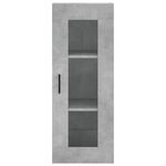 vidaXL Buffet haut Gris béton 34 5x34x180 cm Bois d'ingénierie