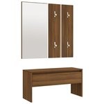 vidaXL Ensemble de meubles de couloir Chêne marron Bois d'ingénierie