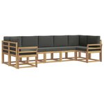 vidaXL Ensemble de canapés d'extérieur 7 pc Blanc et anthracite