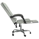 vidaXL Fauteuil de massage inclinable de bureau Gris clair Velours