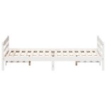 vidaXL Cadre de lit sans matelas blanc 120x200 cm bois de pin massif